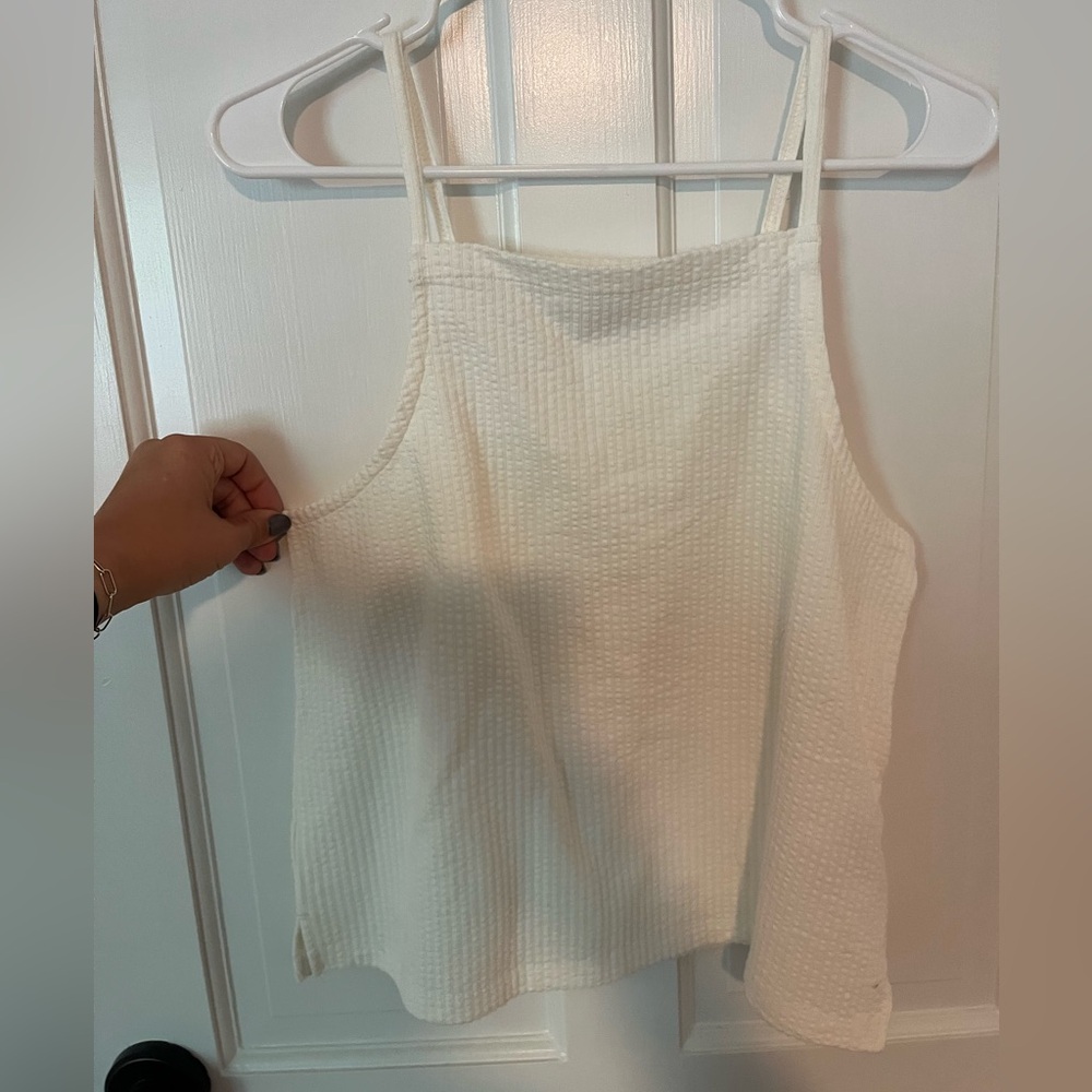 White Madewell square tank top
